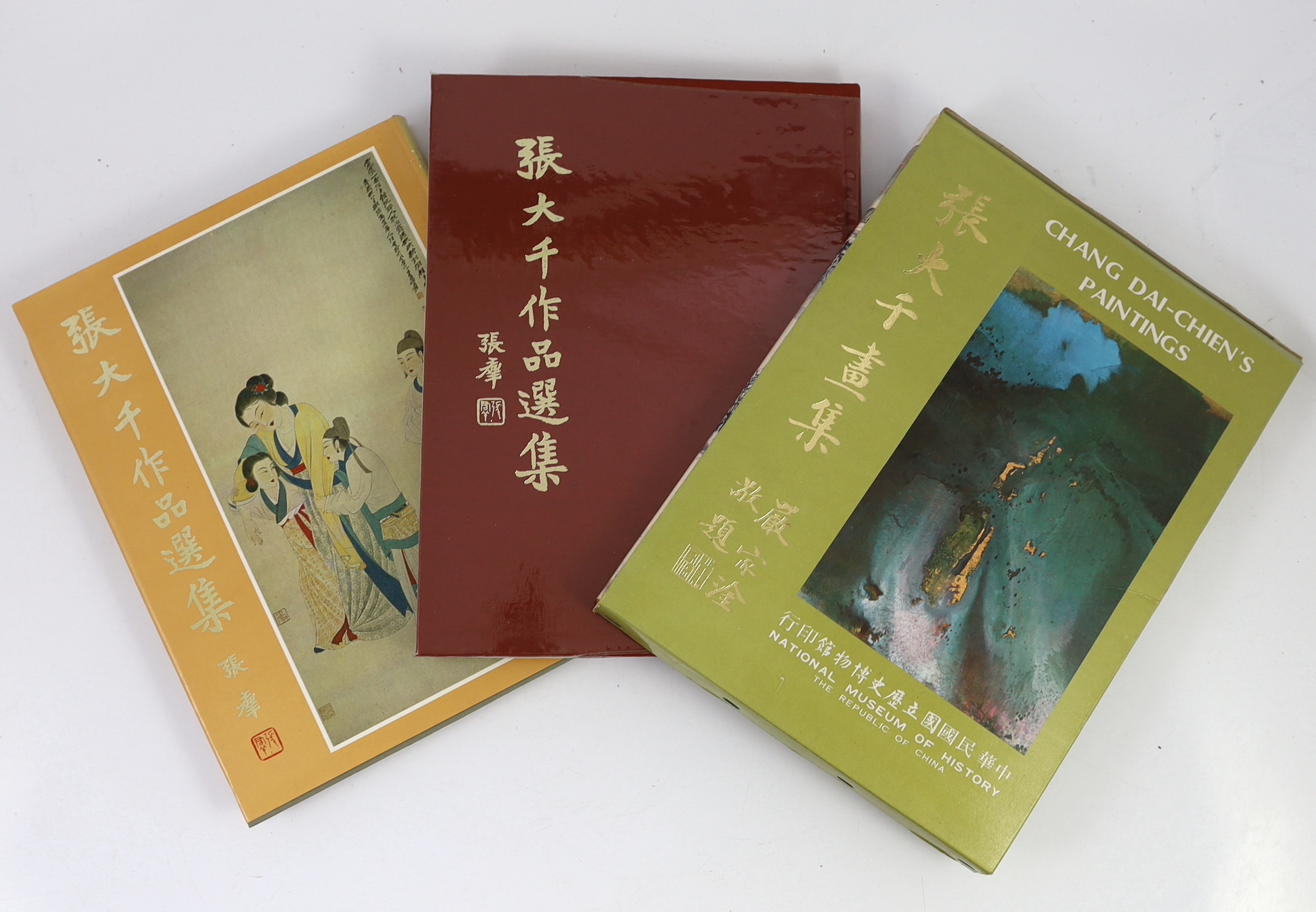 The Paintings of Chang Dai-Chien [Zhang Daqian], three volumes, printed in Taipei c.1980